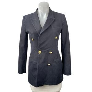 Derek Lam 10 Crosby Women's Black Long Sleeve Peacoat Blazer Suit Jacket Size 2